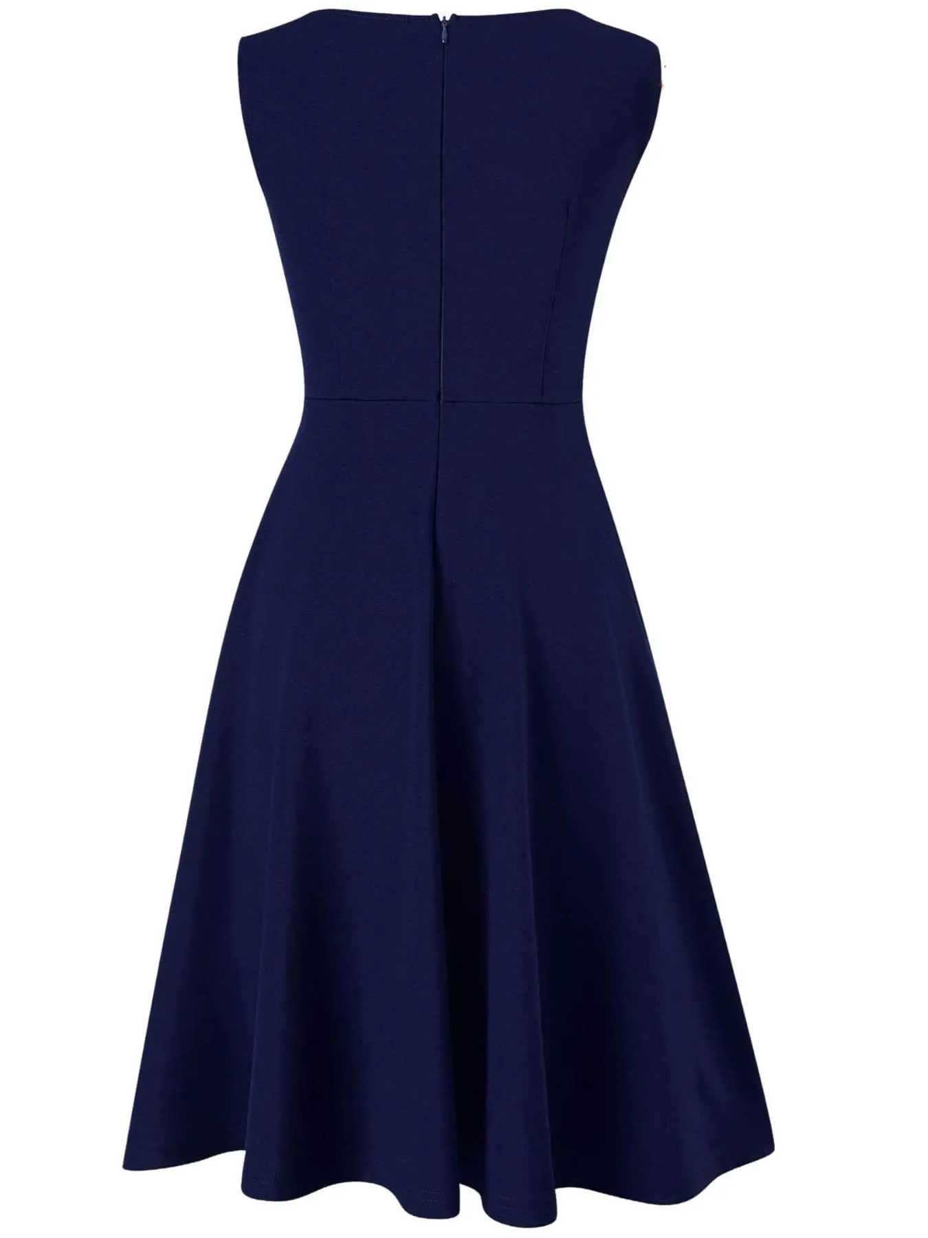 Vintage Sleeveless Summer A-Line Formal Dress — Image 12