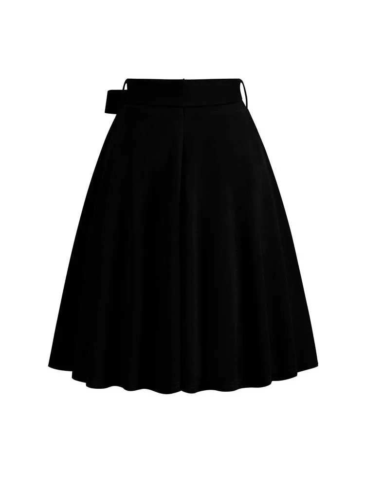 Vintage Solid Midi Skirt — Image 14