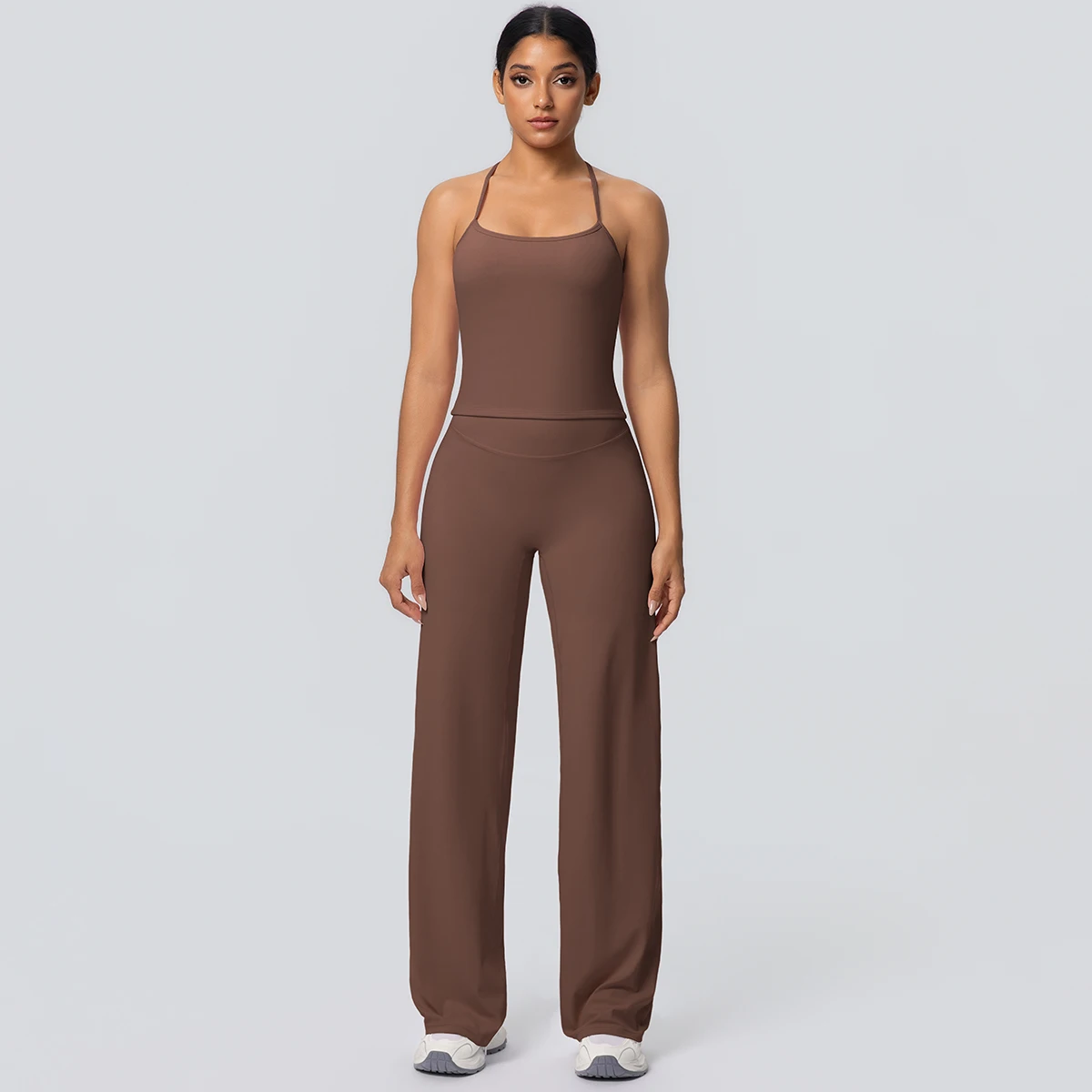 2-Piece Solid Yoga Sports Set — Image 5