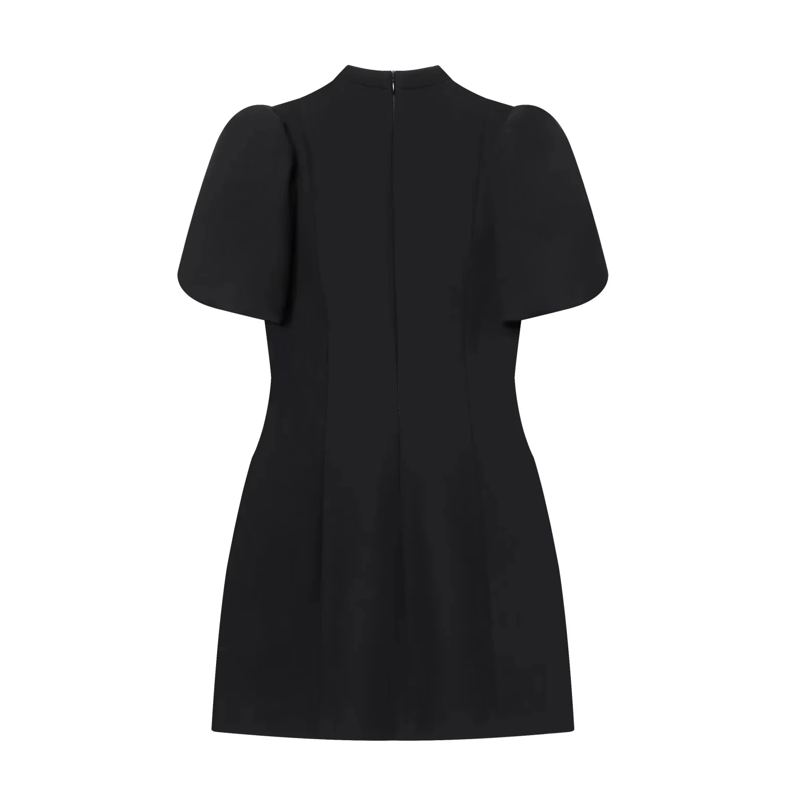 Elegant Puff Sleeve Summer Short Dress with Zipper — Image 9