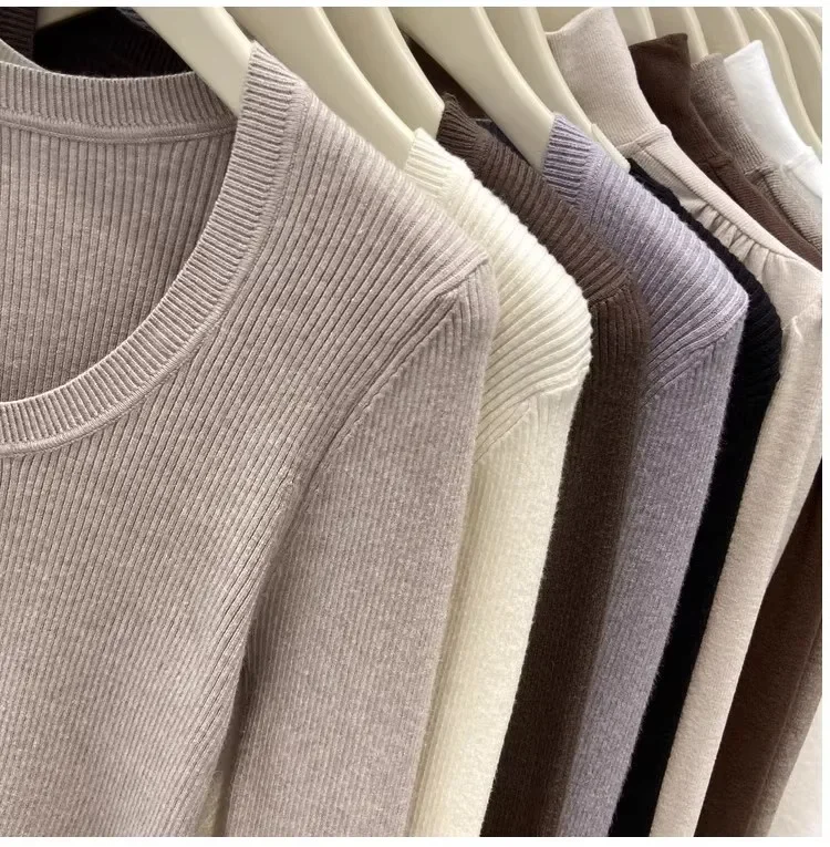 Solid Knitted Pullover — Image 6