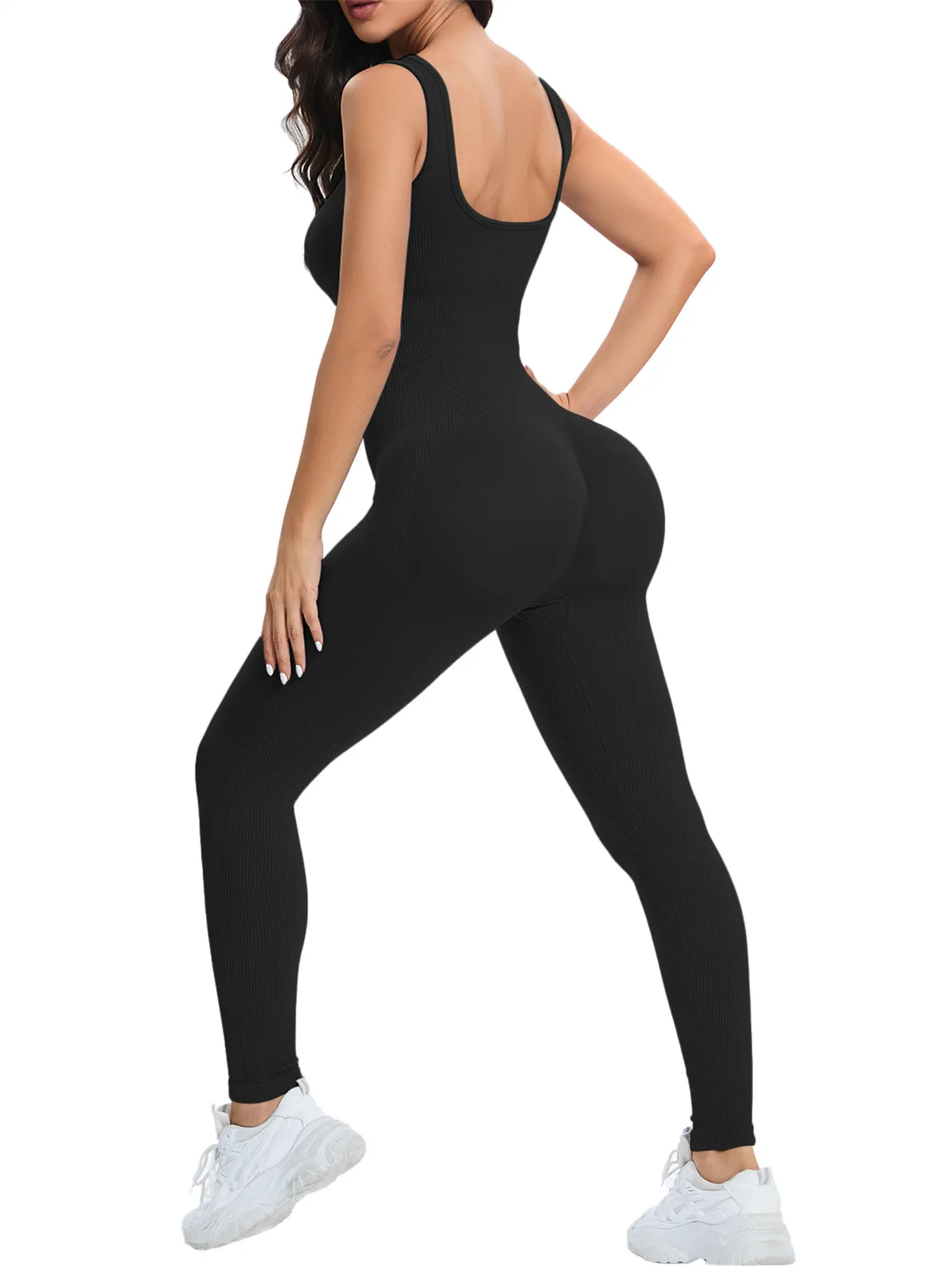 Slim-Fit Ribbed Jumpsuit — Image 8