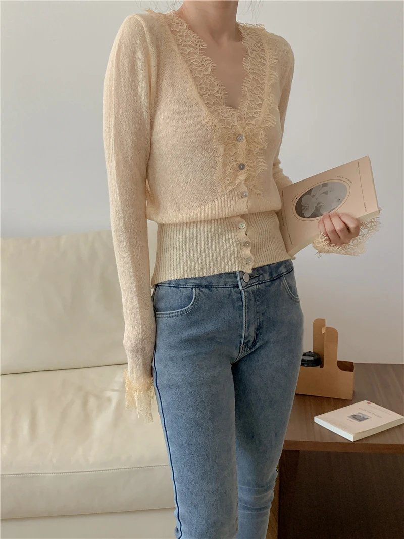 Vintage Lace Knitted Cardigan — Image 25