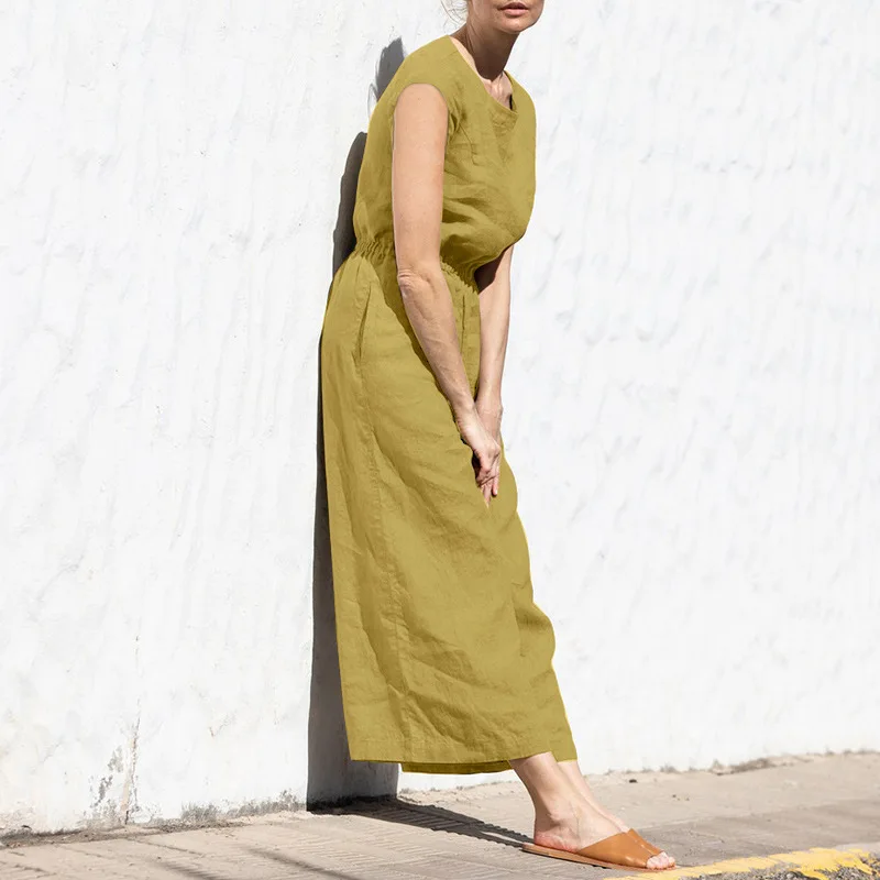 Solid Sleeveless Jumpsuit — Image 15