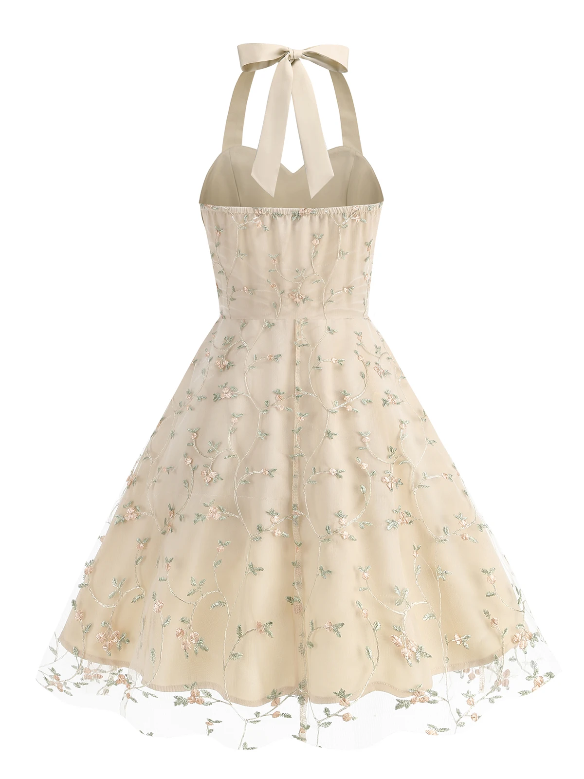 Vintage Halter Evening Dress — Image 31