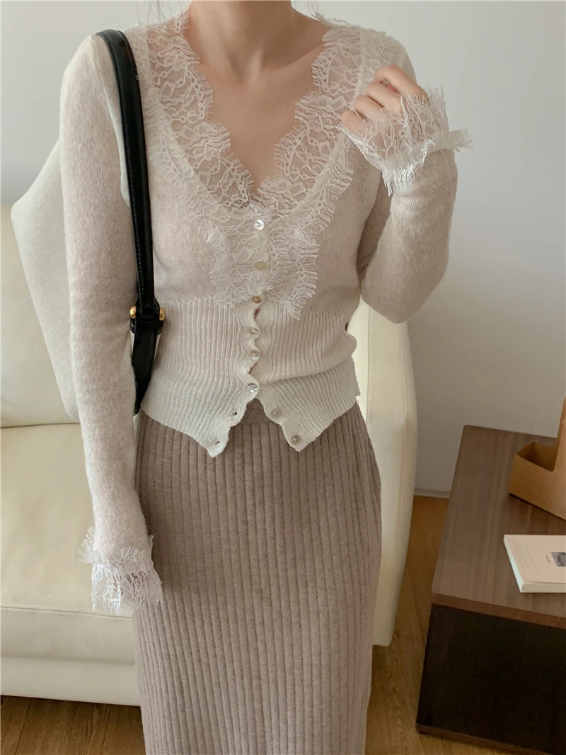 Vintage Lace Knitted Cardigan — Image 6