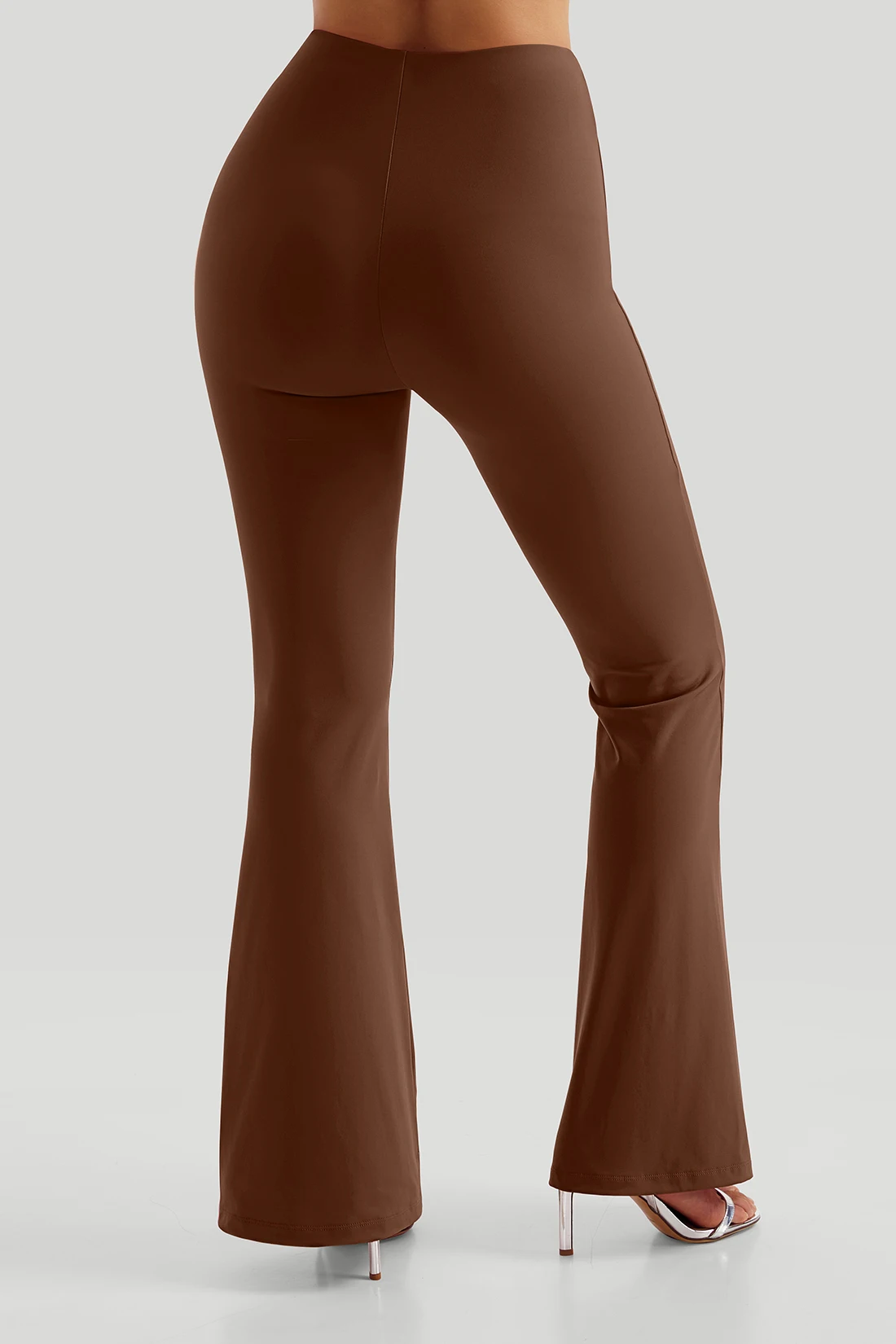Flared Yoga Pants with Elastic Waist — Image 16