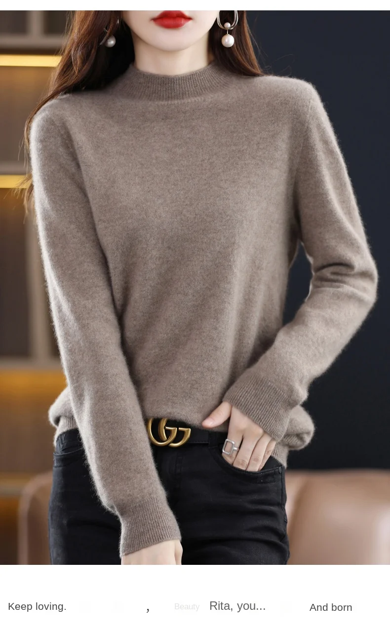 Mock Neck Winter Pullover — Image 4