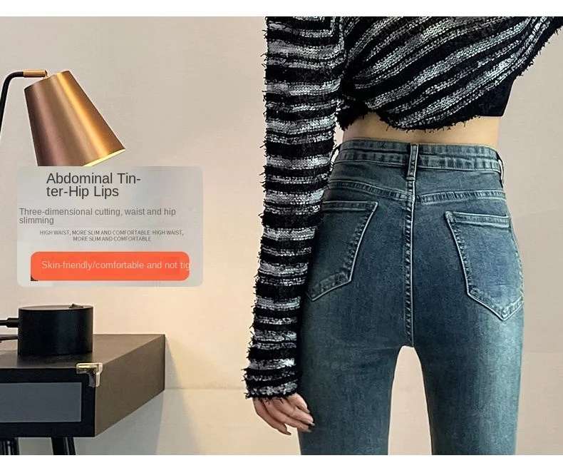 Casual Denim High-Waisted Pants — Image 11