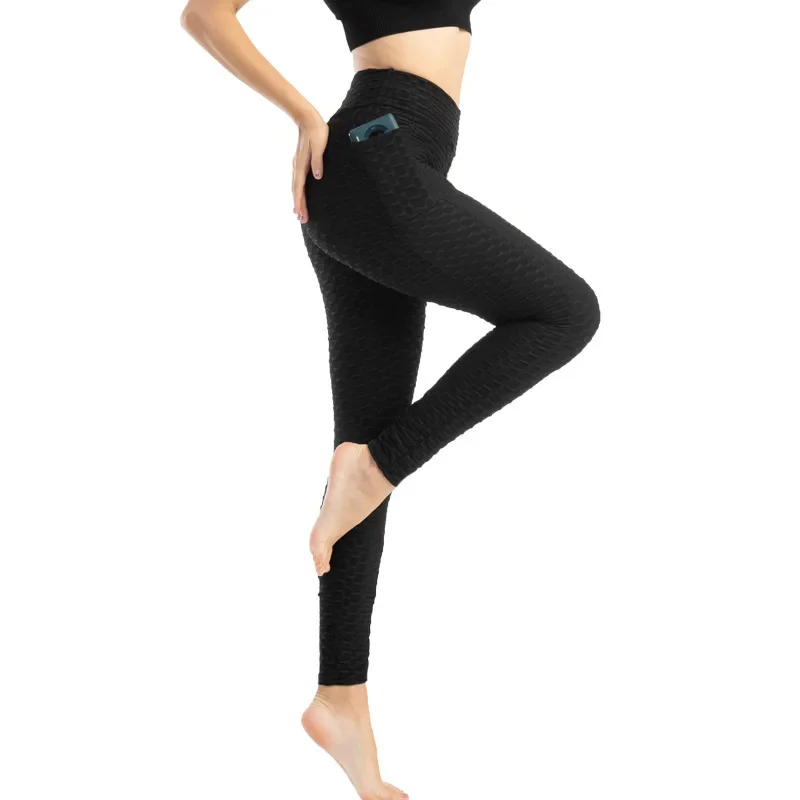 Stretchy Gym Leggings with Pocket — Image 4