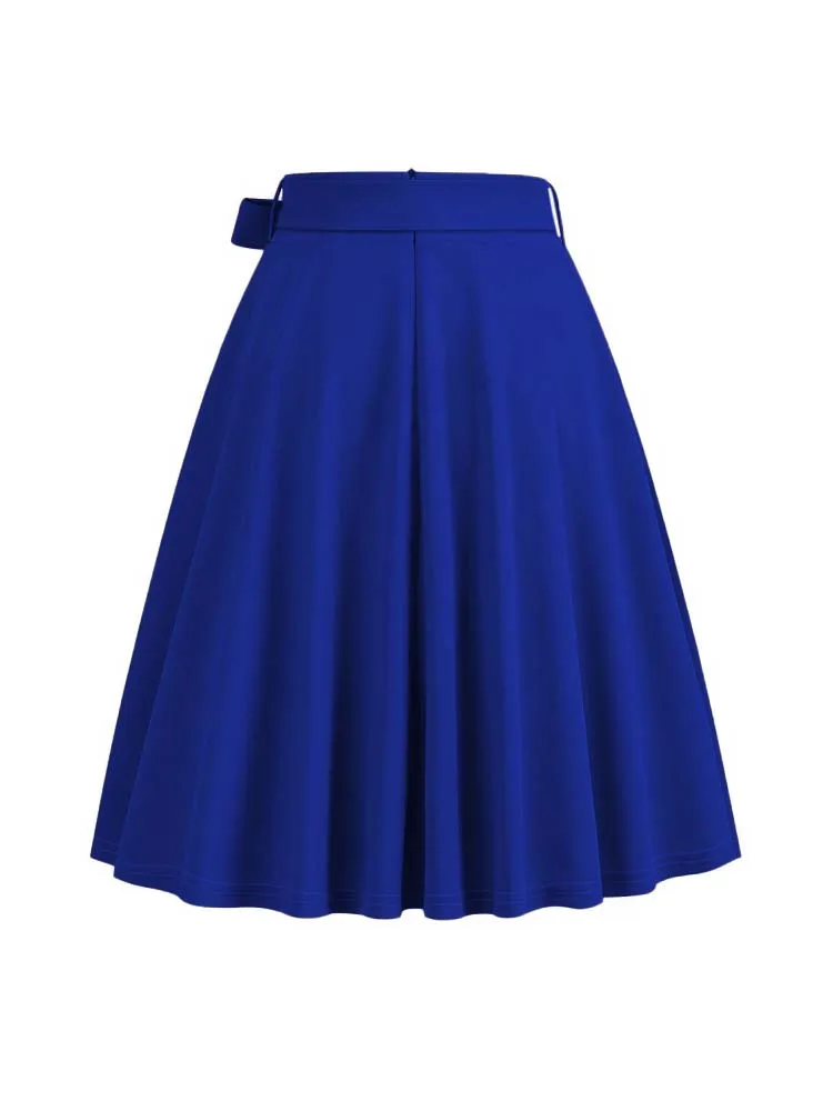 Vintage Solid Midi Skirt — Image 12