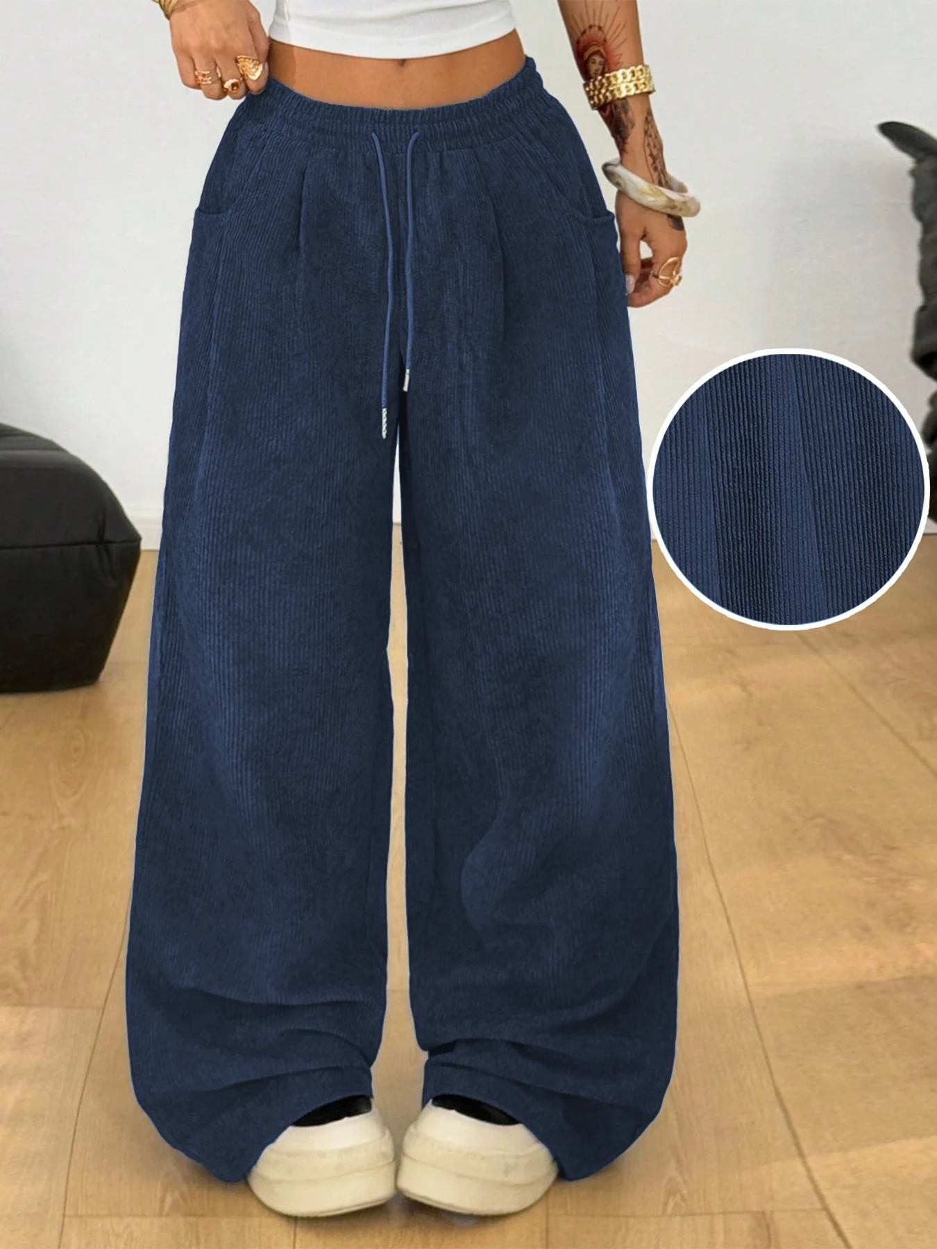 Retro Cargo Pants with Drawstring — Image 34