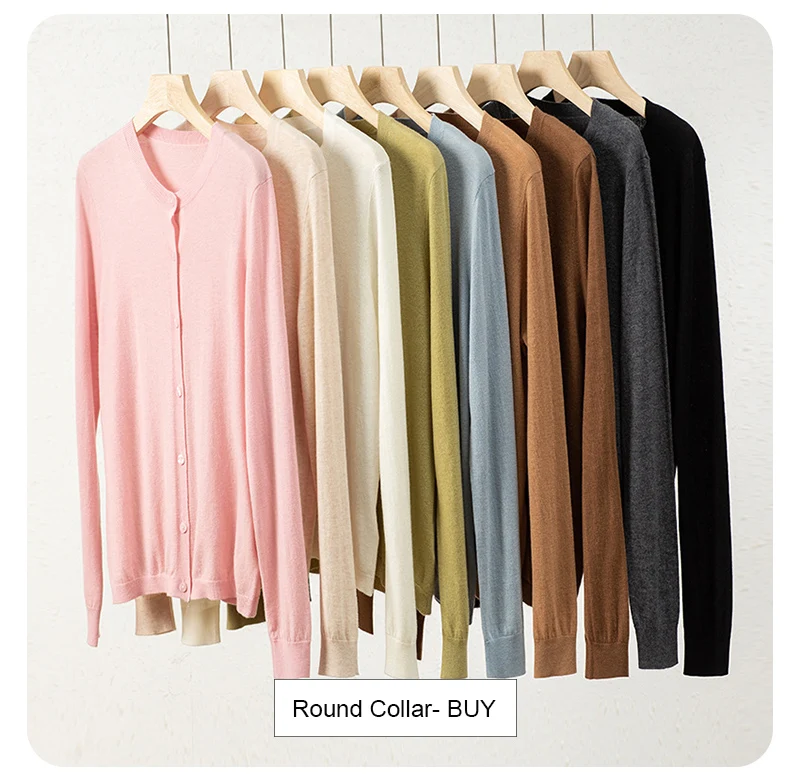 Wool V-Neck Cardigan — Image 7