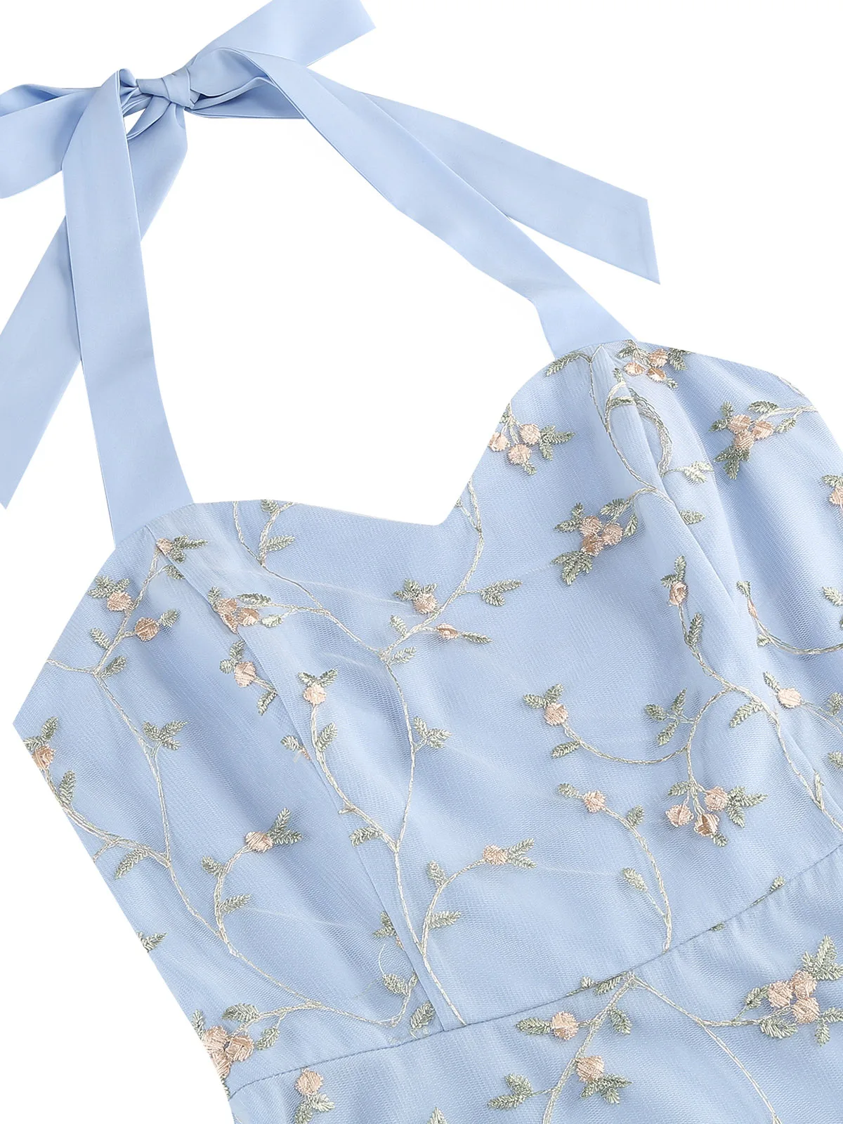 Vintage Halter Evening Dress — Image 26