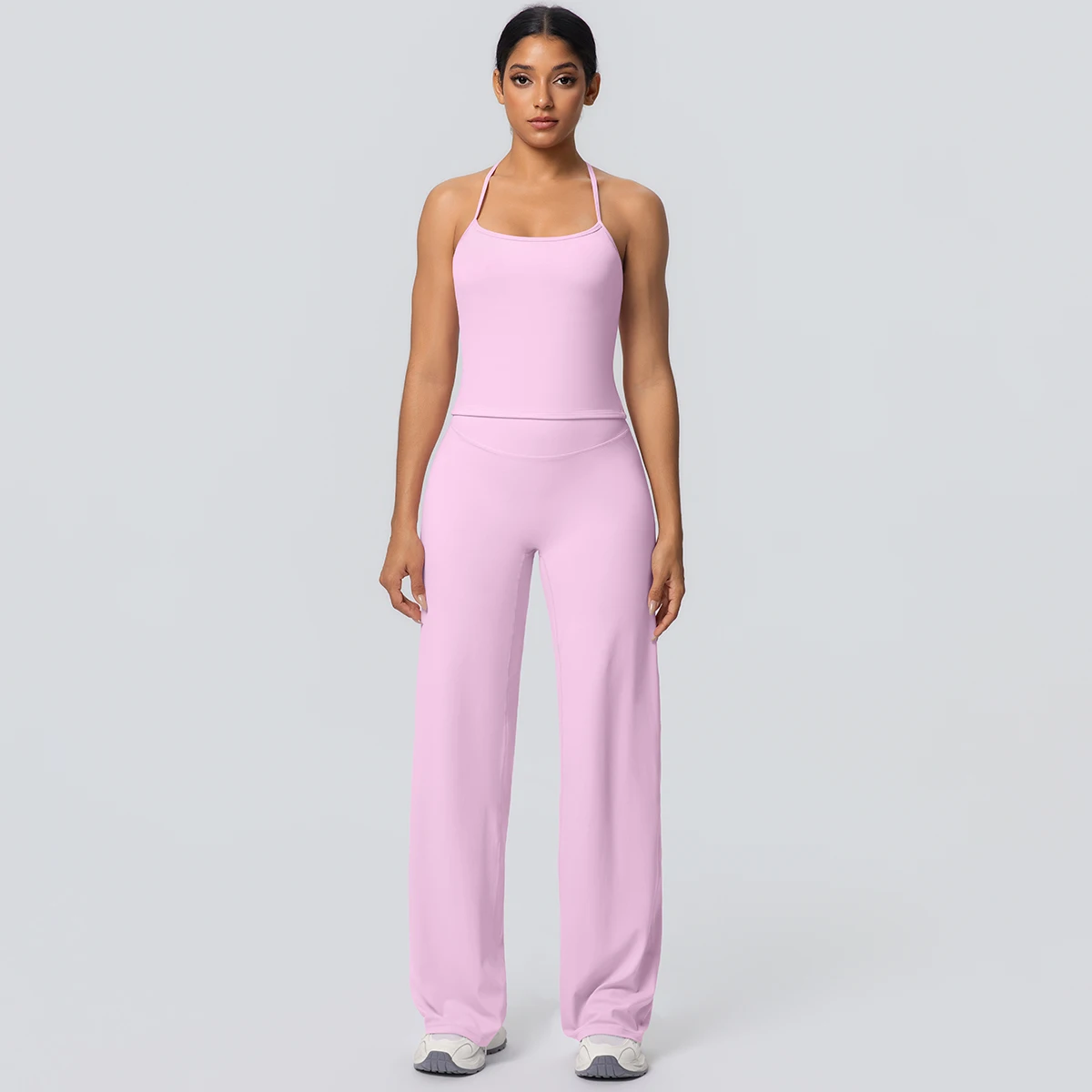 2-Piece Solid Yoga Sports Set — Image 40