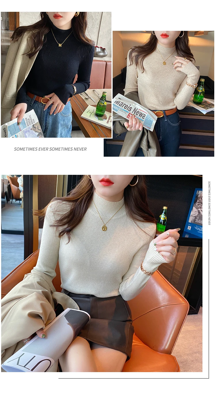 Vintage Solid Winter Sweater — Image 5