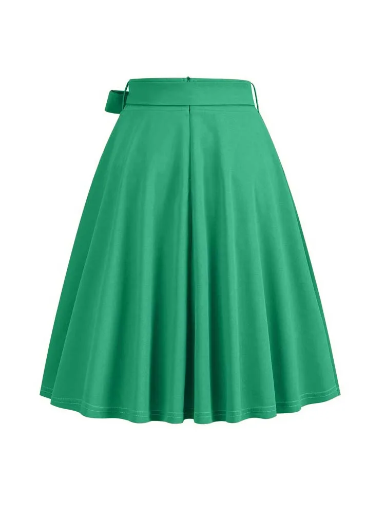 Vintage Solid Midi Skirt — Image 18