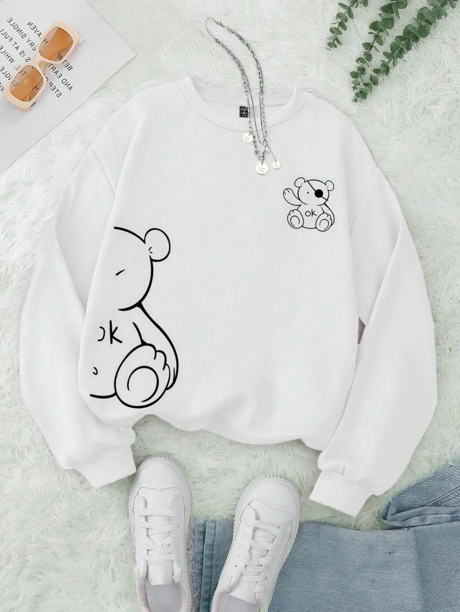 Vintage Loose Warm Hoodie — Image 15