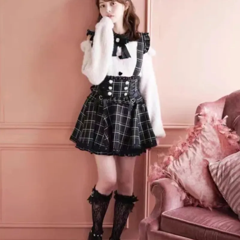 Black Plaid Skirts