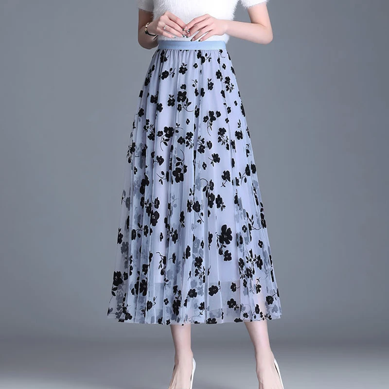 Korean-Style Loose Floral Skirt — Image 13