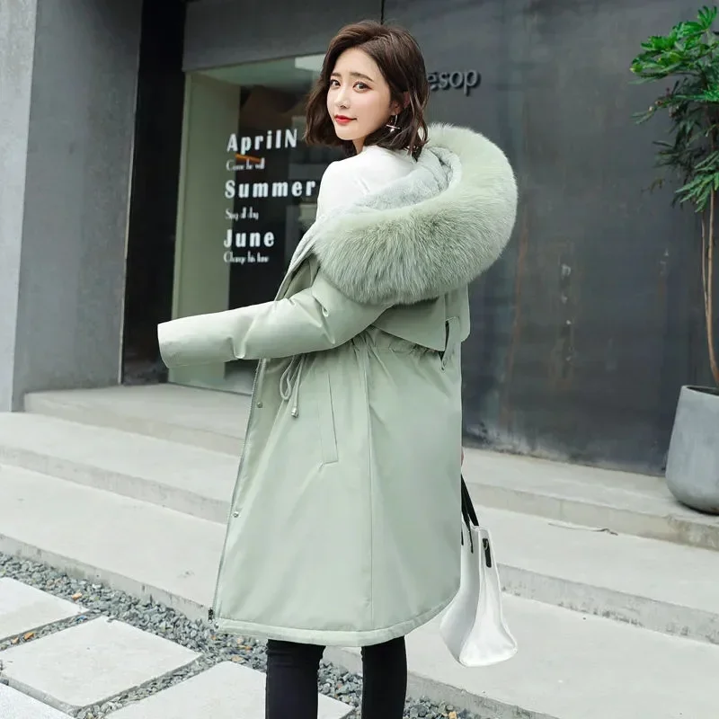 Korean-Style Loose Hooded Winter Jacket — Image 10