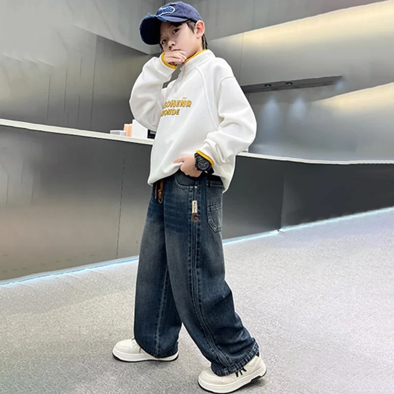 Boys' Autumn Wide-Leg Jeans — Image 6