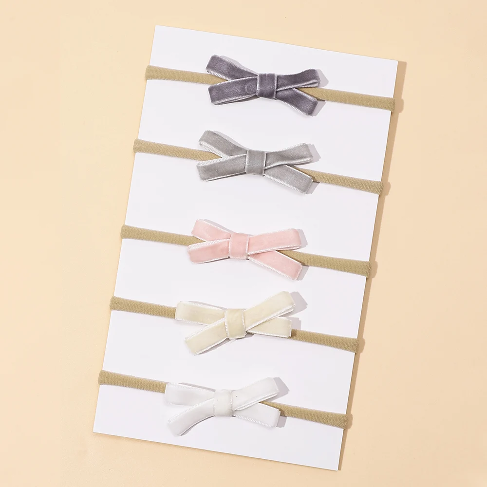 Baby 5-Piece Velvet Set with Bow — Image 8