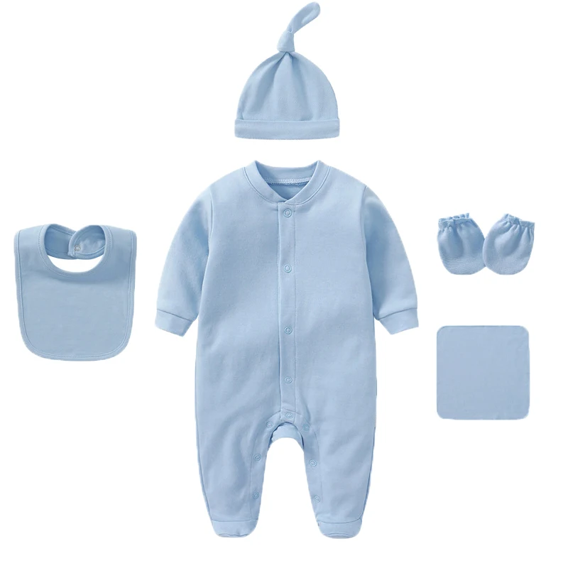 Baby 5-Piece Solid Cotton Set — Image 10