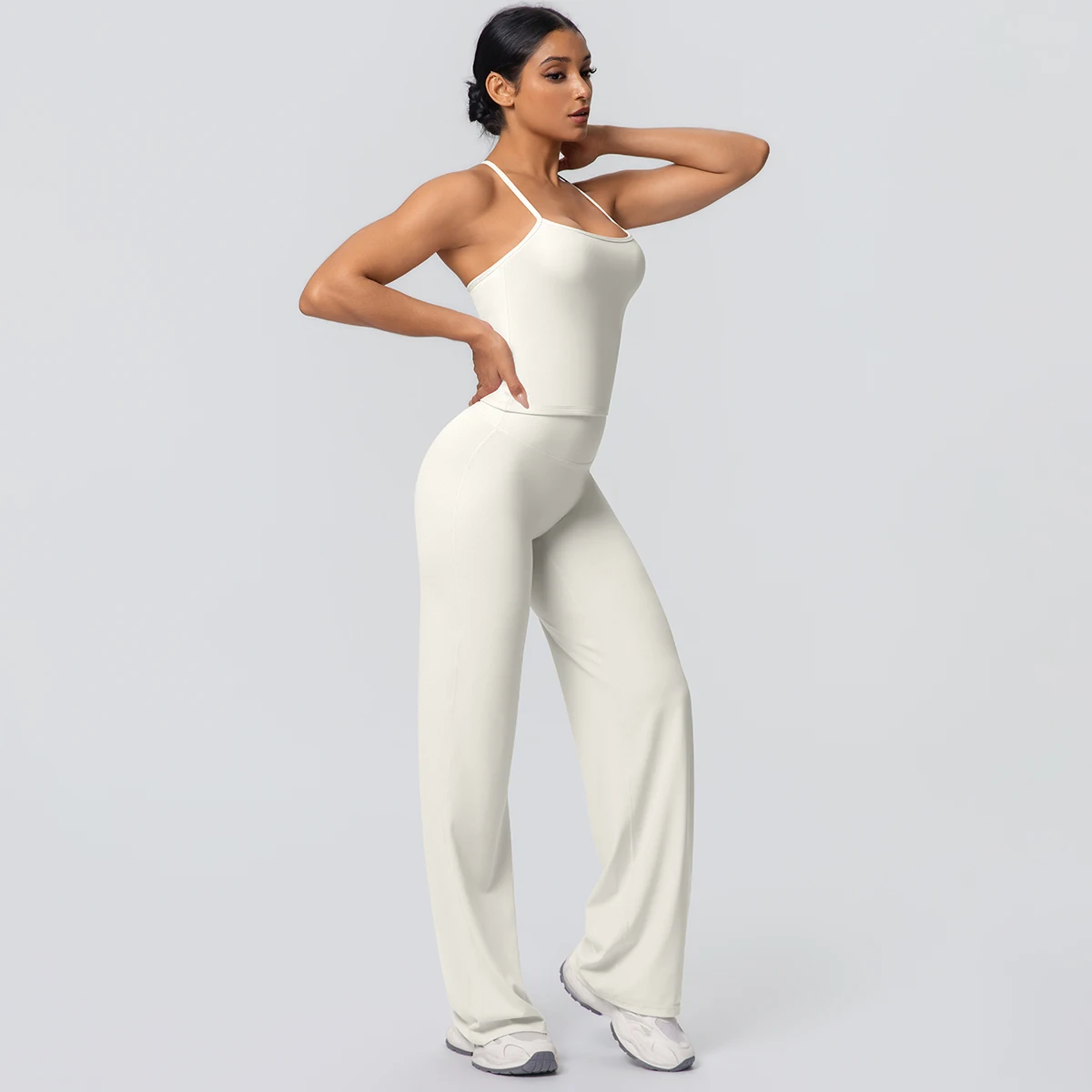2-Piece Solid Yoga Sports Set — Image 26