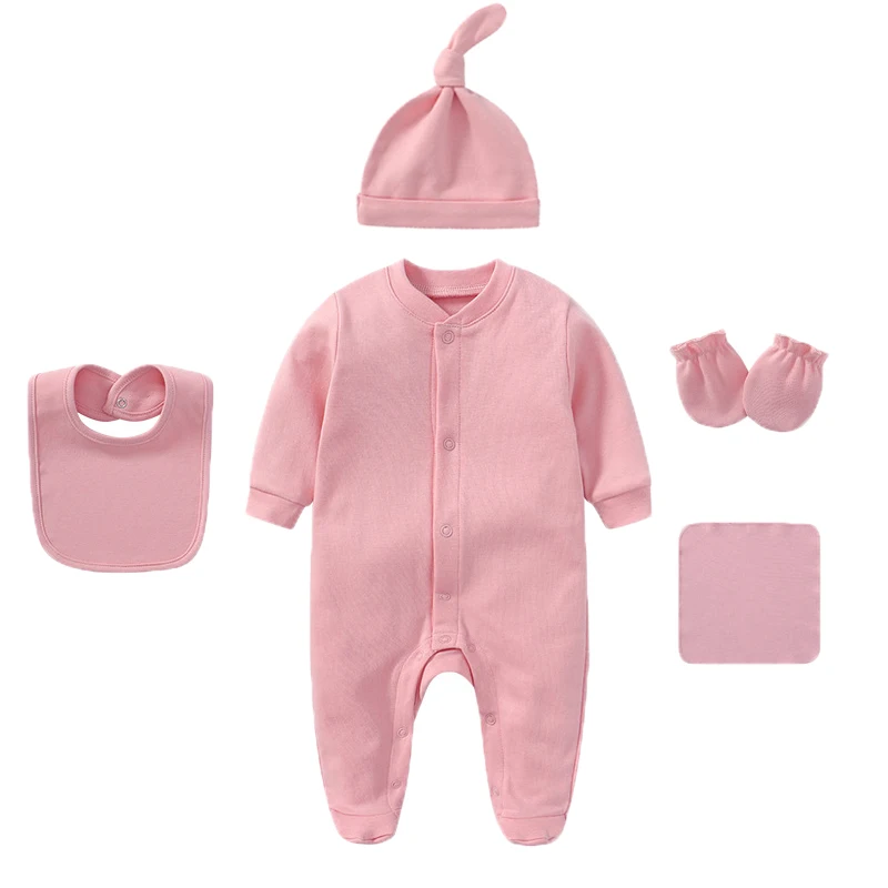 Baby 5-Piece Solid Cotton Set — Image 12
