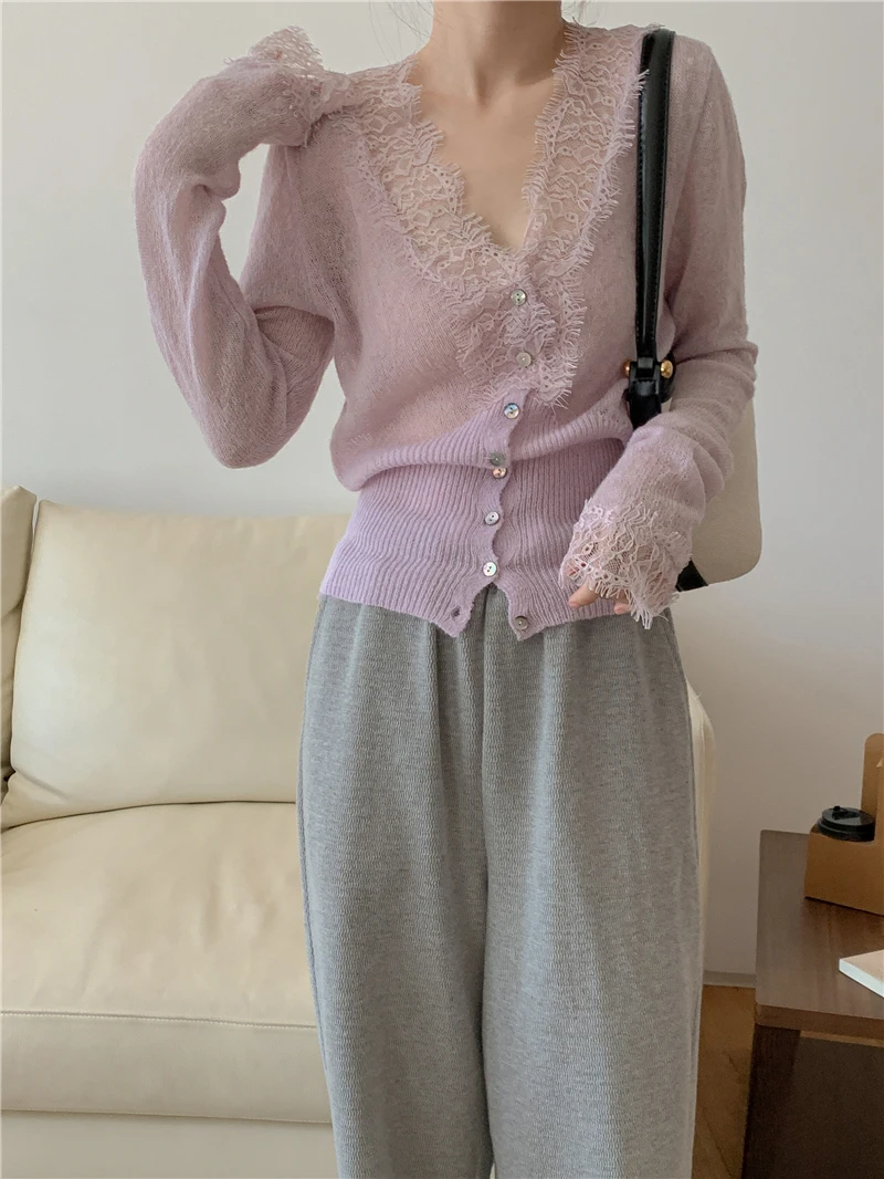 Vintage Lace Knitted Cardigan — Image 20