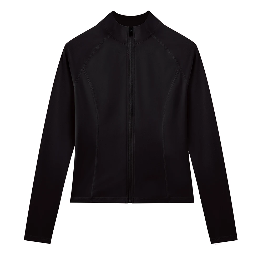 Solid Long Sleeve Set with Zipper — Image 10
