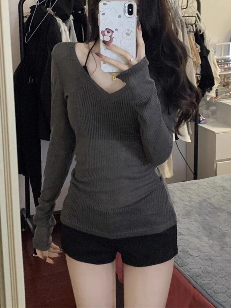 تيشيرت سادة بأكمام طويلة — صورة 14