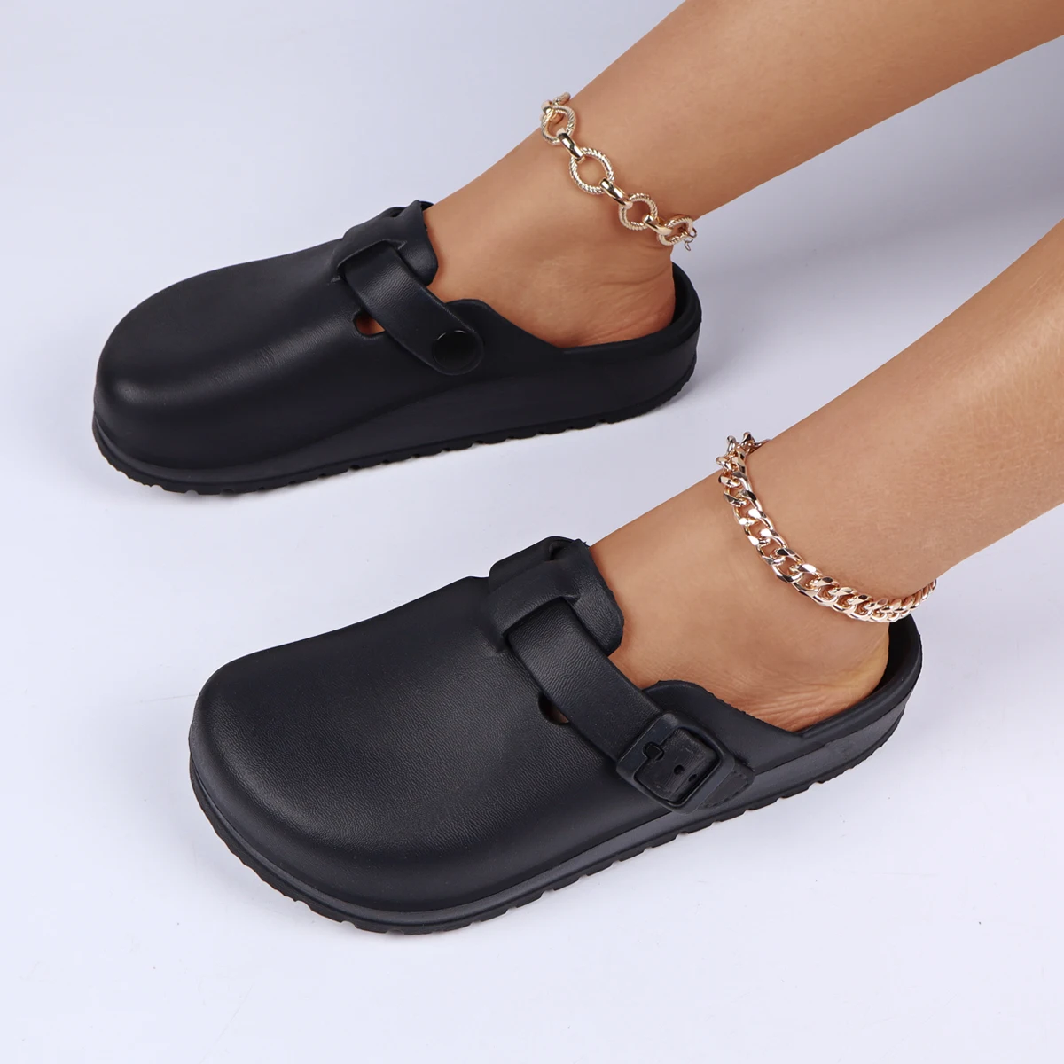 Adjustable Slippers with Buckle — Image 6
