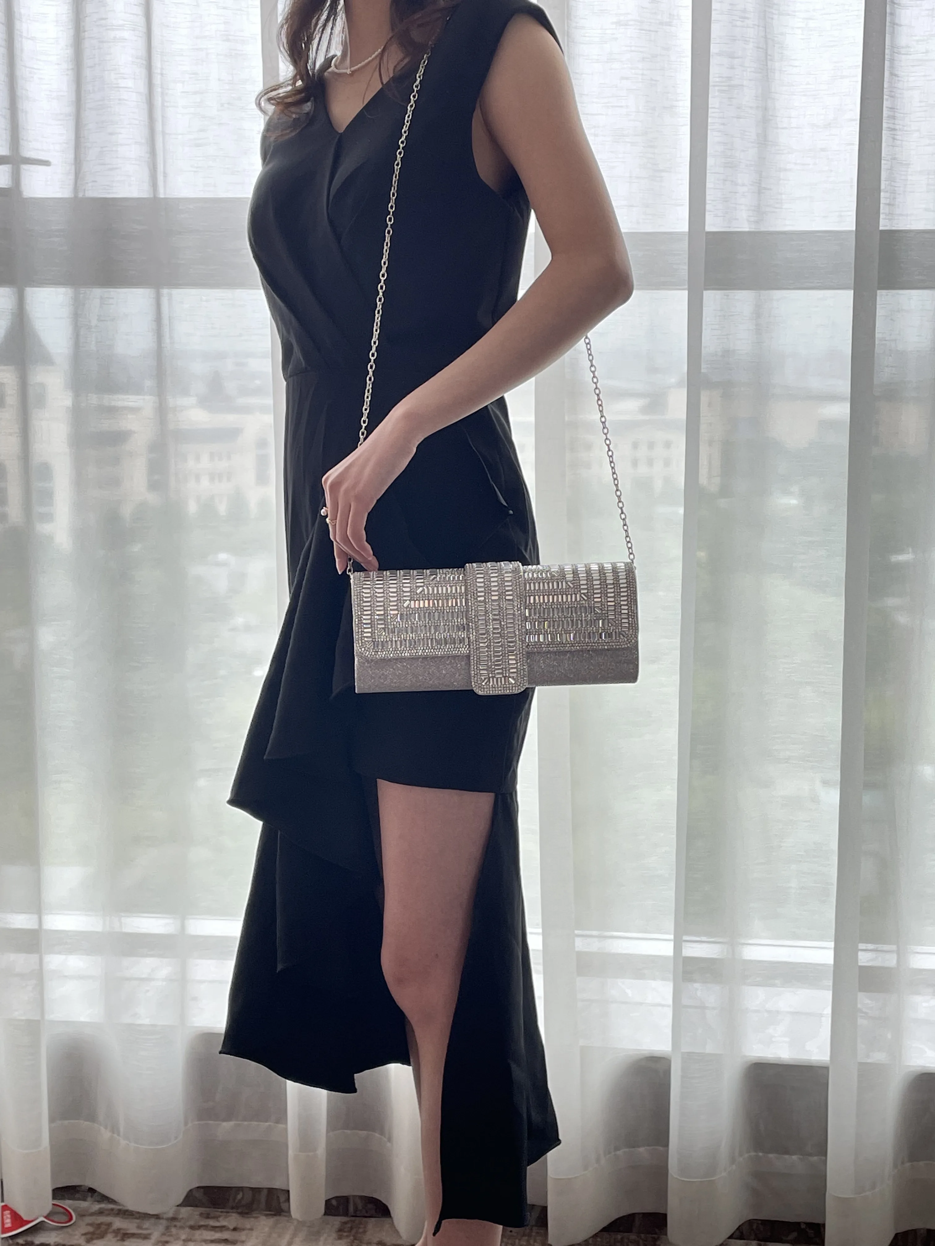 Crystal Clutch with Chain — Image 11