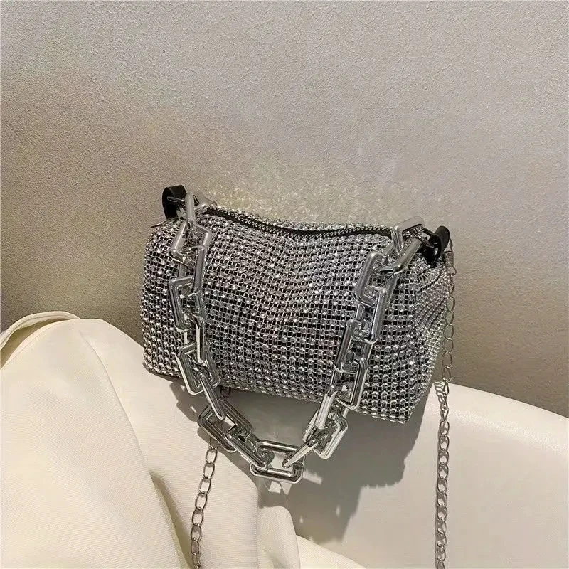 Rhinestone Purse with Chain — Image 16