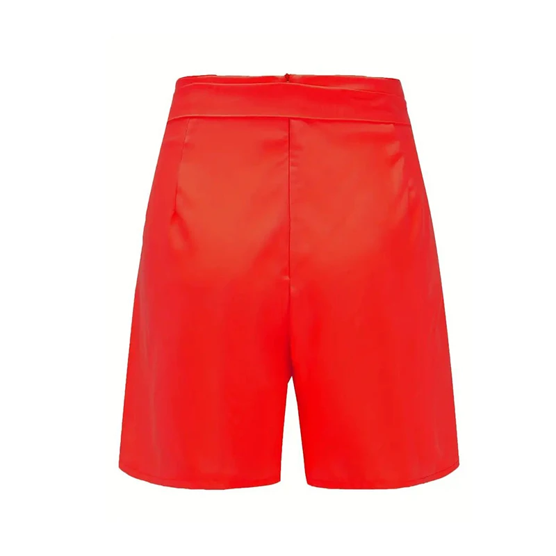 Solid Summer Shorts with Buttons — Image 20