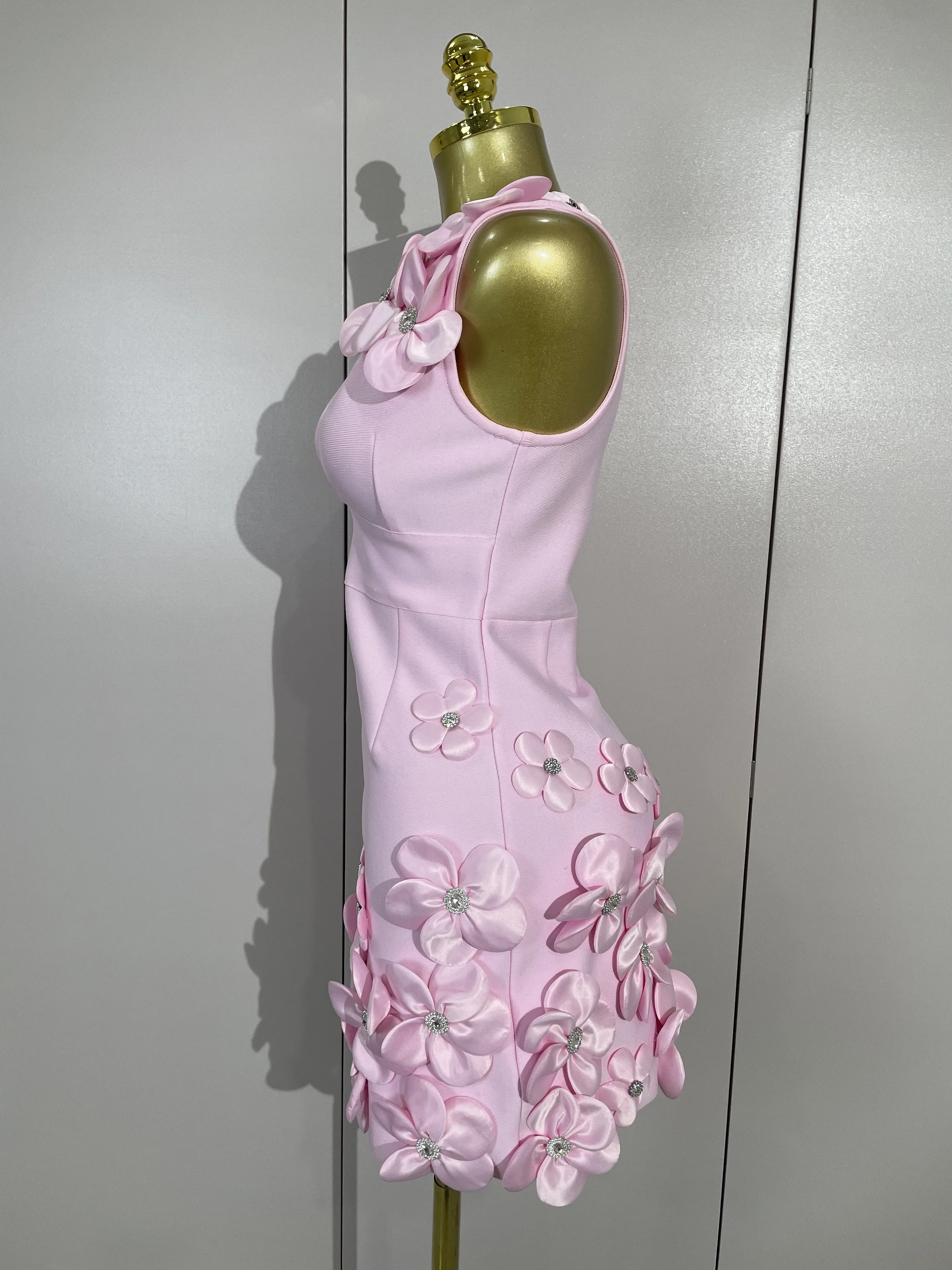Crystal Sleeveless V-Neck Evening Gown — Image 13