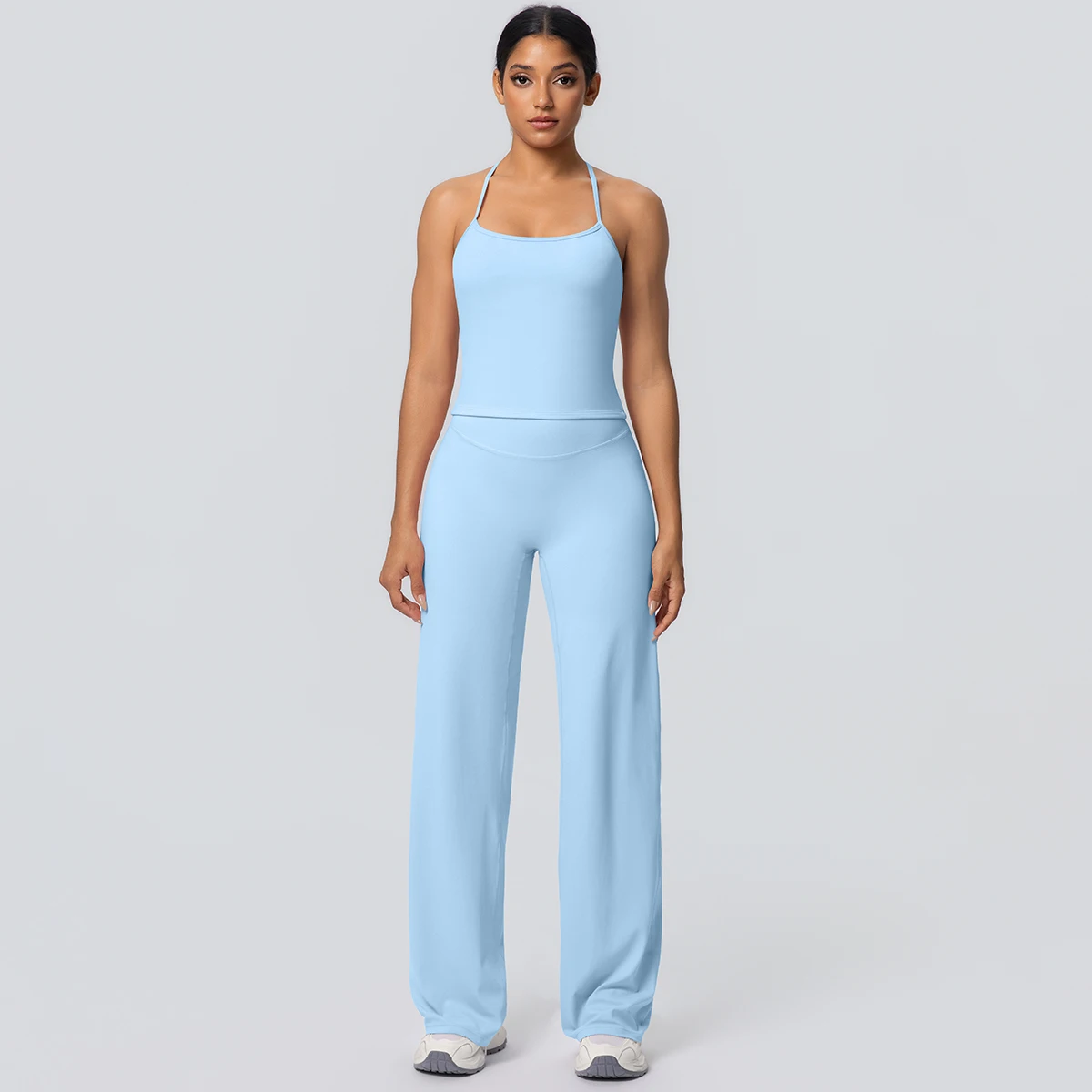 2-Piece Solid Yoga Sports Set — Image 28