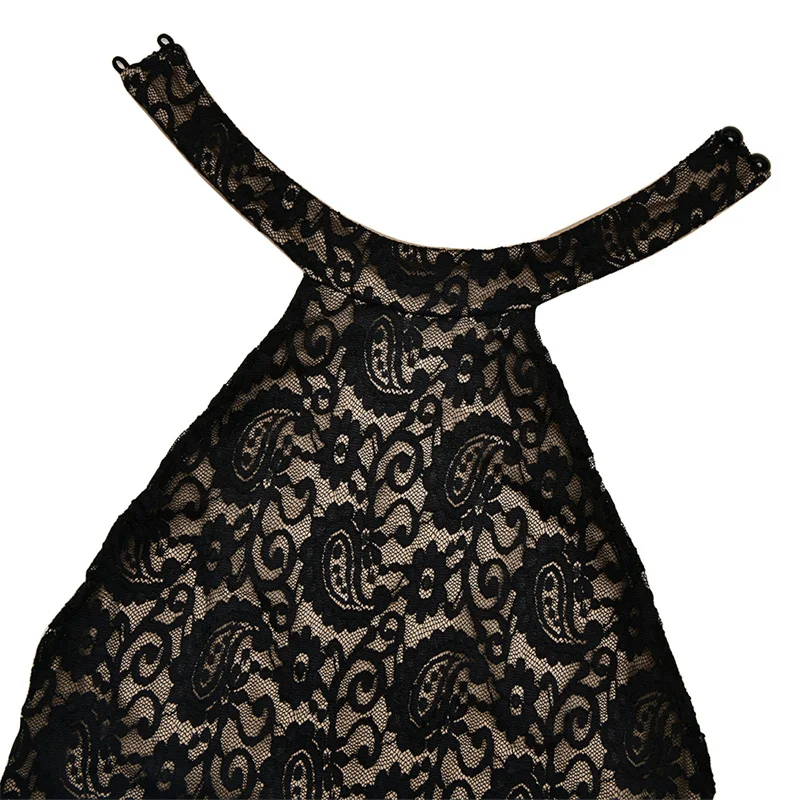 Lace Backless Halter Jumpsuit — Image 11