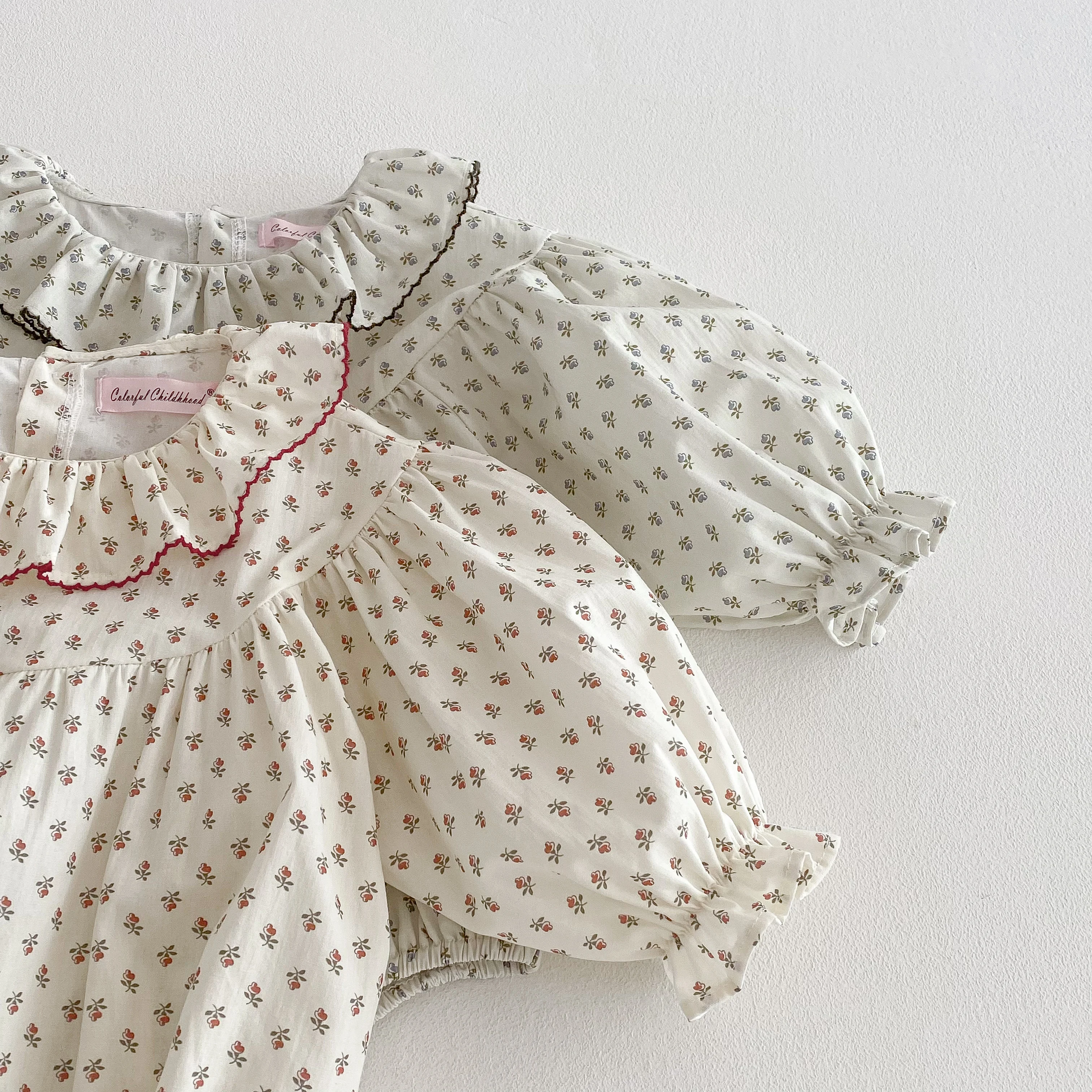 Baby Floral Long Sleeve Romper — Image 6