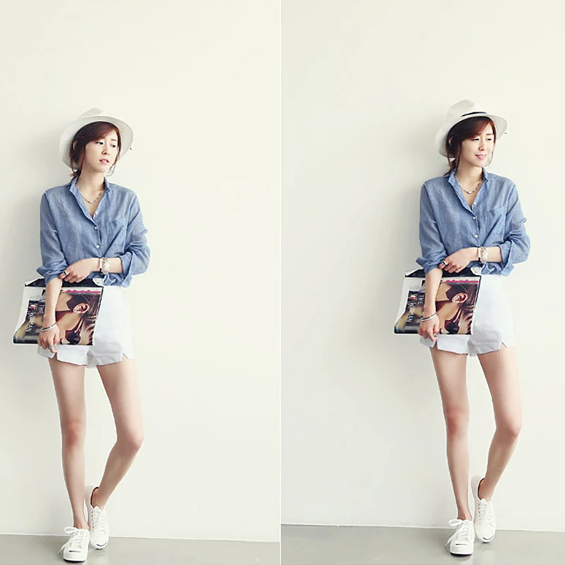 Korean-Style Solid Cotton Formal Shirt — Image 13