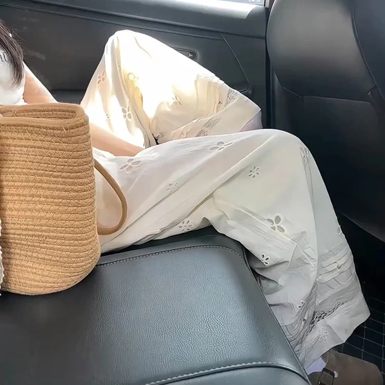 بنطال واسع الساق قطني طويل — صورة 6