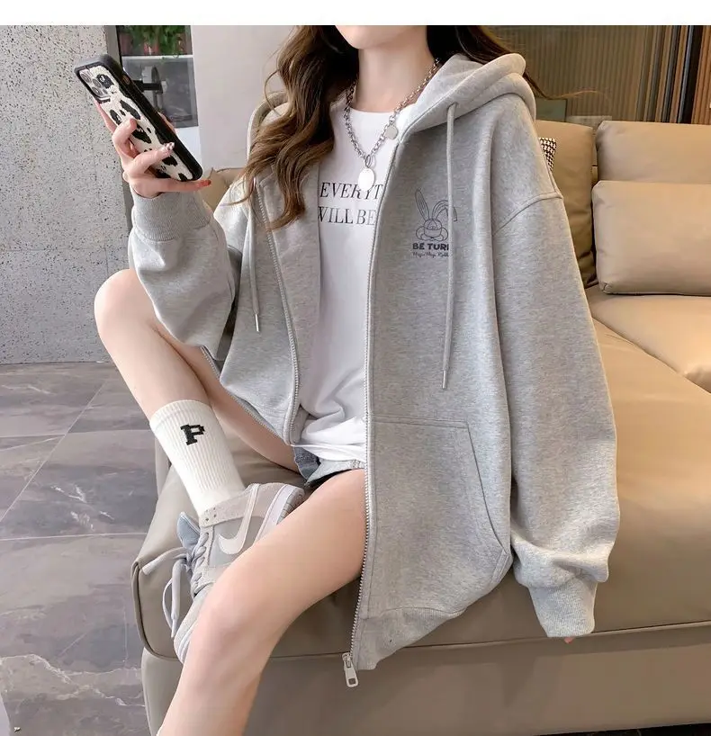 Sporty Hoodie with Zipper — Image 16