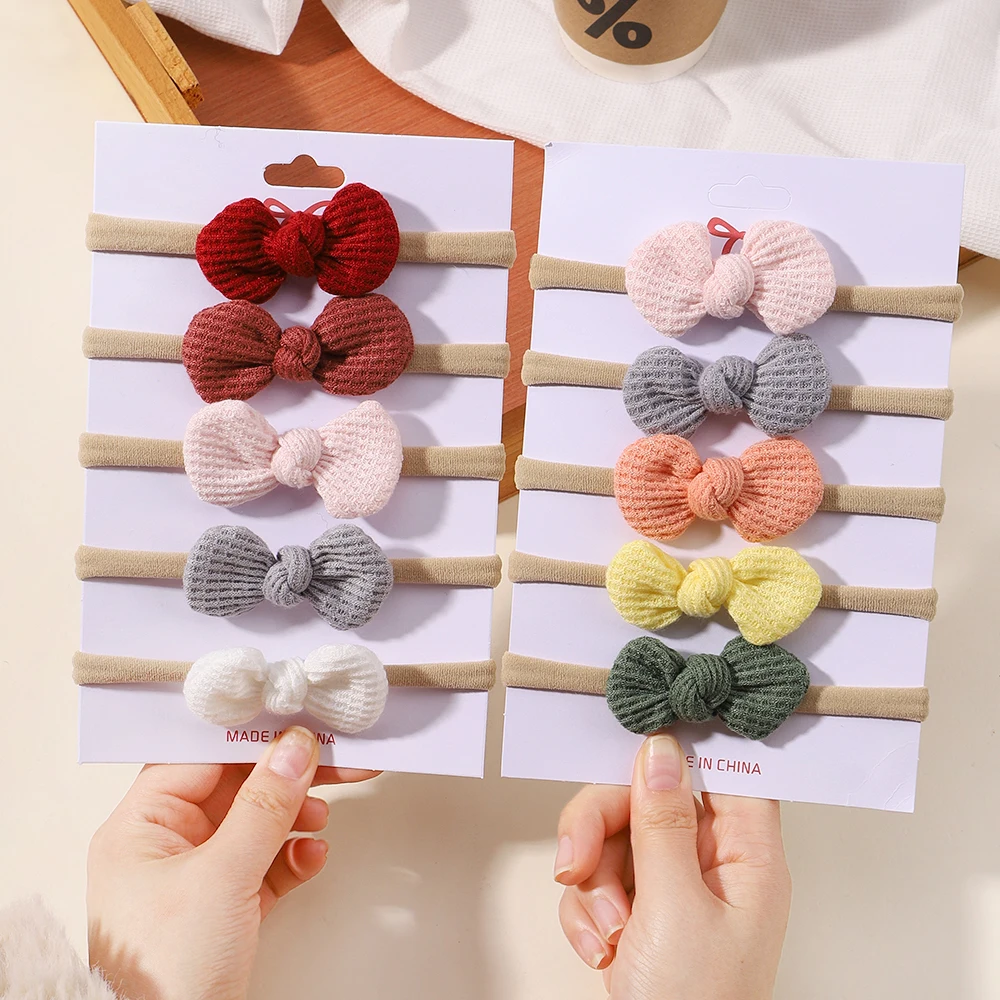 Baby 5-Piece Solid Set with Bow — Image 34
