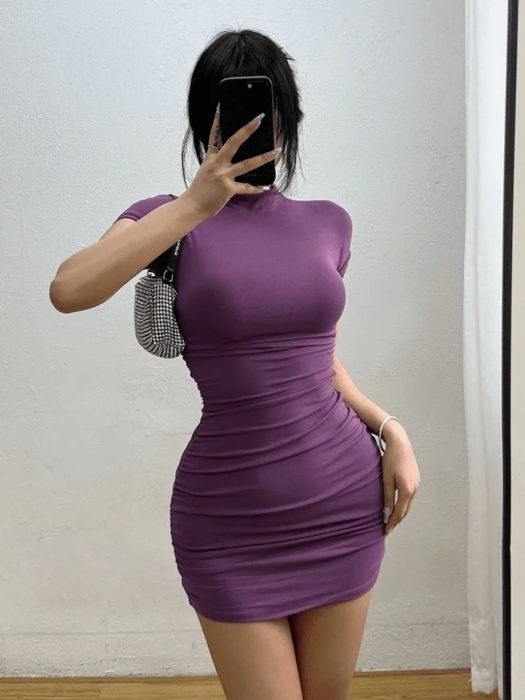 Pleated Mini Dress — Image 9
