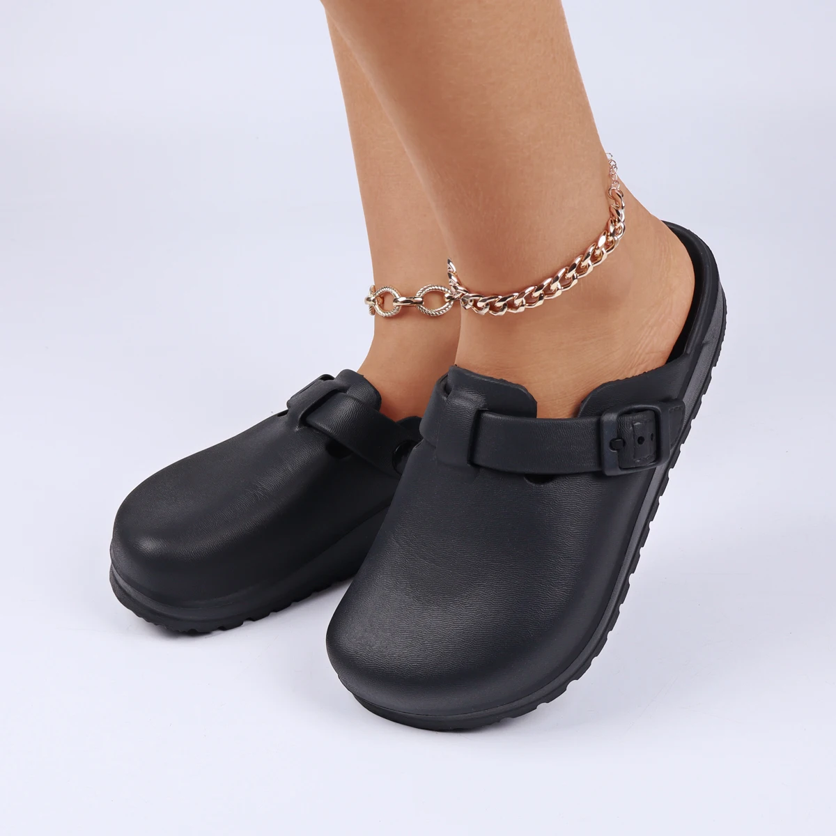 Adjustable Slippers with Buckle — Image 5