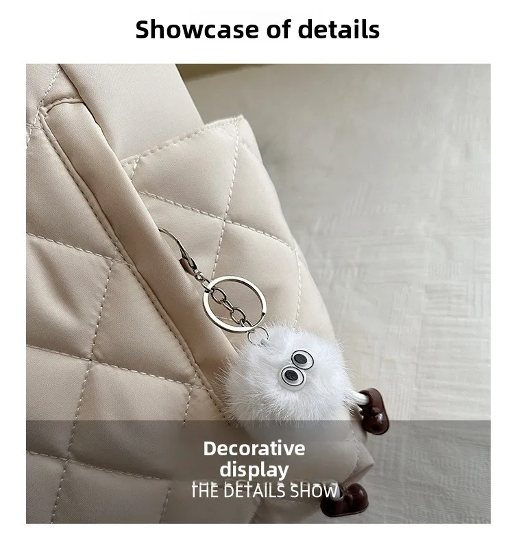 Padded Diamond Pattern Tote Bag — Image 3