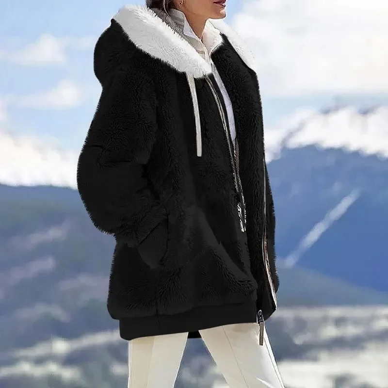 Casual Hooded Winter Coat with Zipper — Image 23