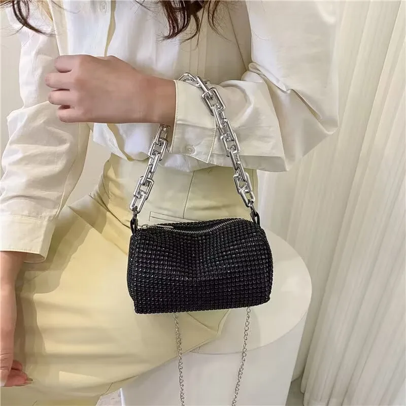 Rhinestone Purse with Chain — Image 15